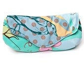 SALE Clutch - Fold Over Snap Closure with Large Print Butterflies, Birds and Blossoms