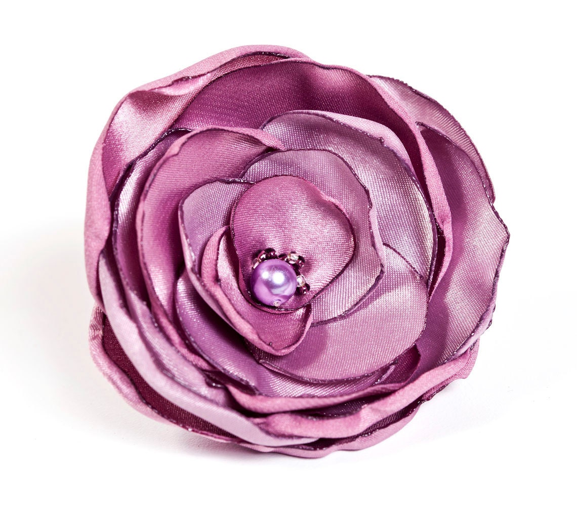 Lilac Flower Hair clip  - Lilac Purple Flower Hair pin
