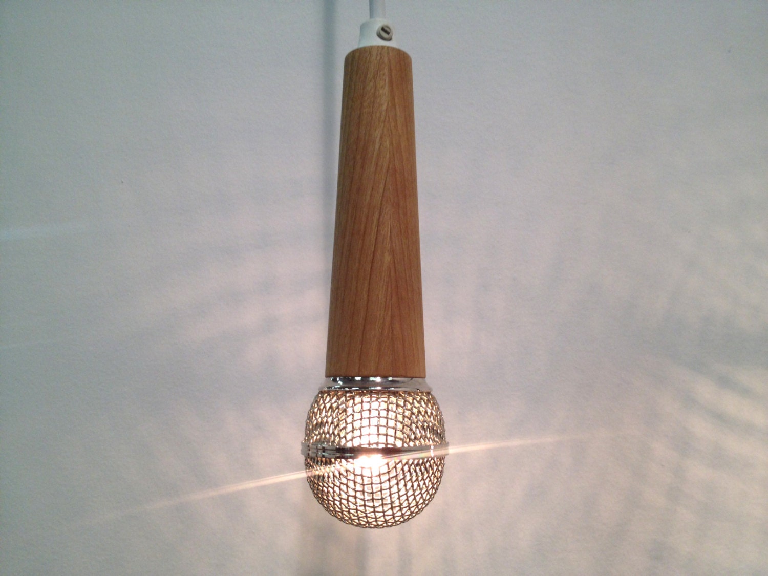 SOLO pedant light - MODERN - wood w/ polished nickel