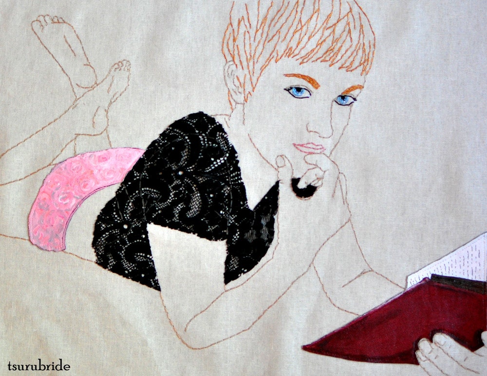 Self Portrait No. 1 Embroidered Wall Hanging