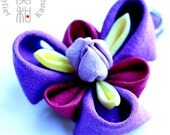 Ayame (Iris) Tsumami Kanzashi Clip