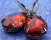 Dolce: medeira topaz vintage pear jewel earrings