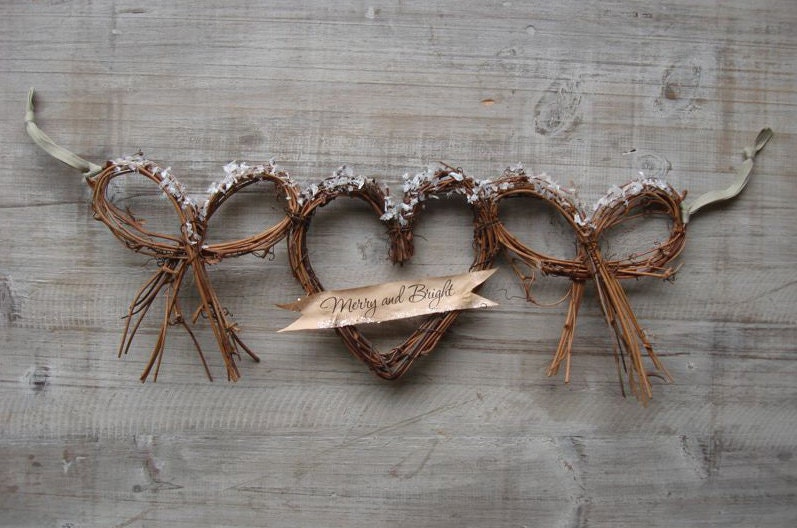 Merry and Bright Winter and Christmas Decoration - Mini Garland