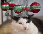 Holiday Ornament Cat Fascinator