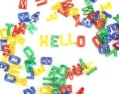 Letters and Numbers // Bright Plastic Spelling and Counting Pieces
