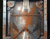 Industrial SteampunkClonetrooper   Rusted Metal  Wall Sculpture Star Wars