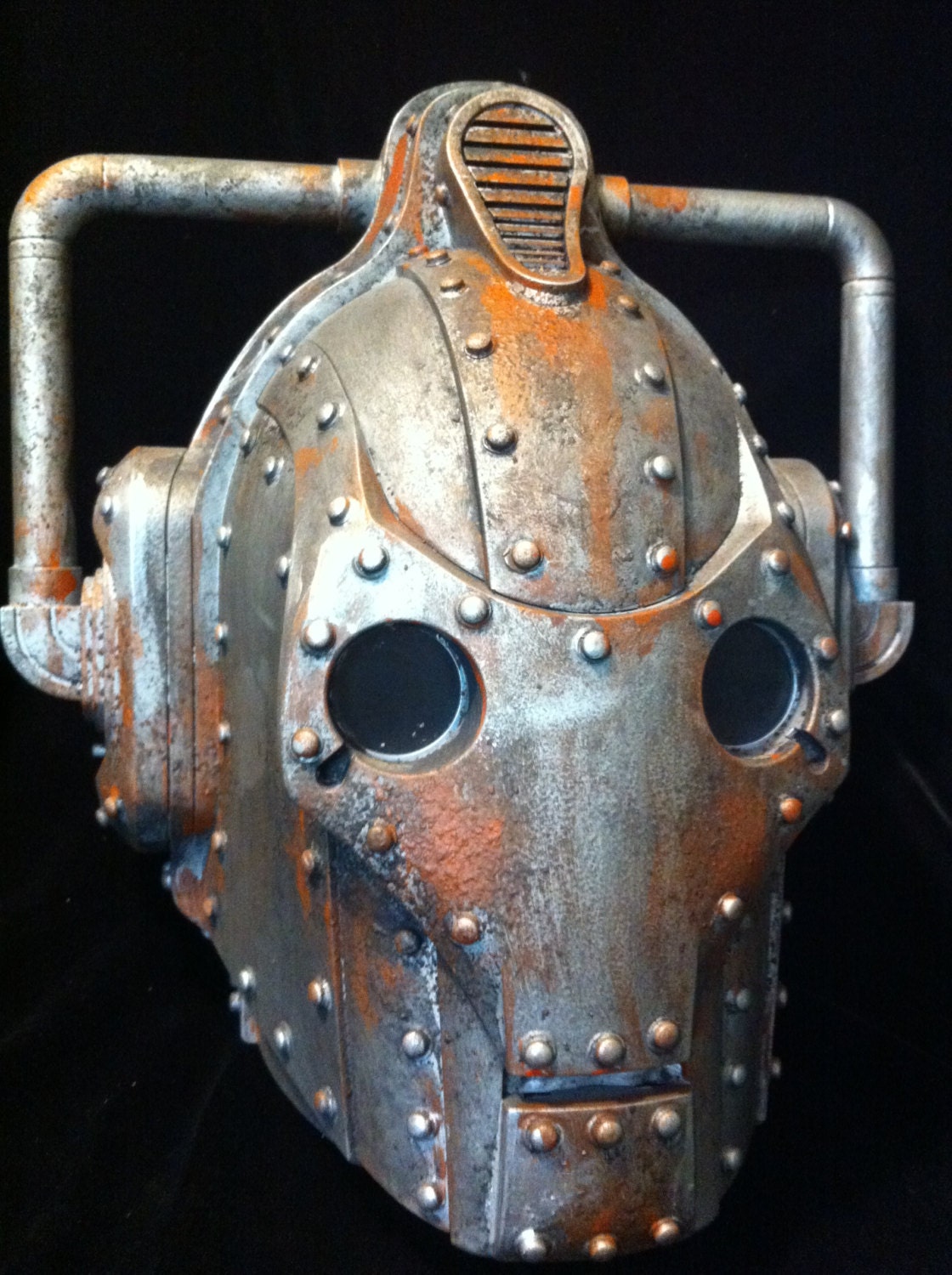 Custom Rusted  Steampunk Doctor Who Cyberman Helmet Dr Who Cybermen Cosplay