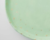 Mint and Gold Plate