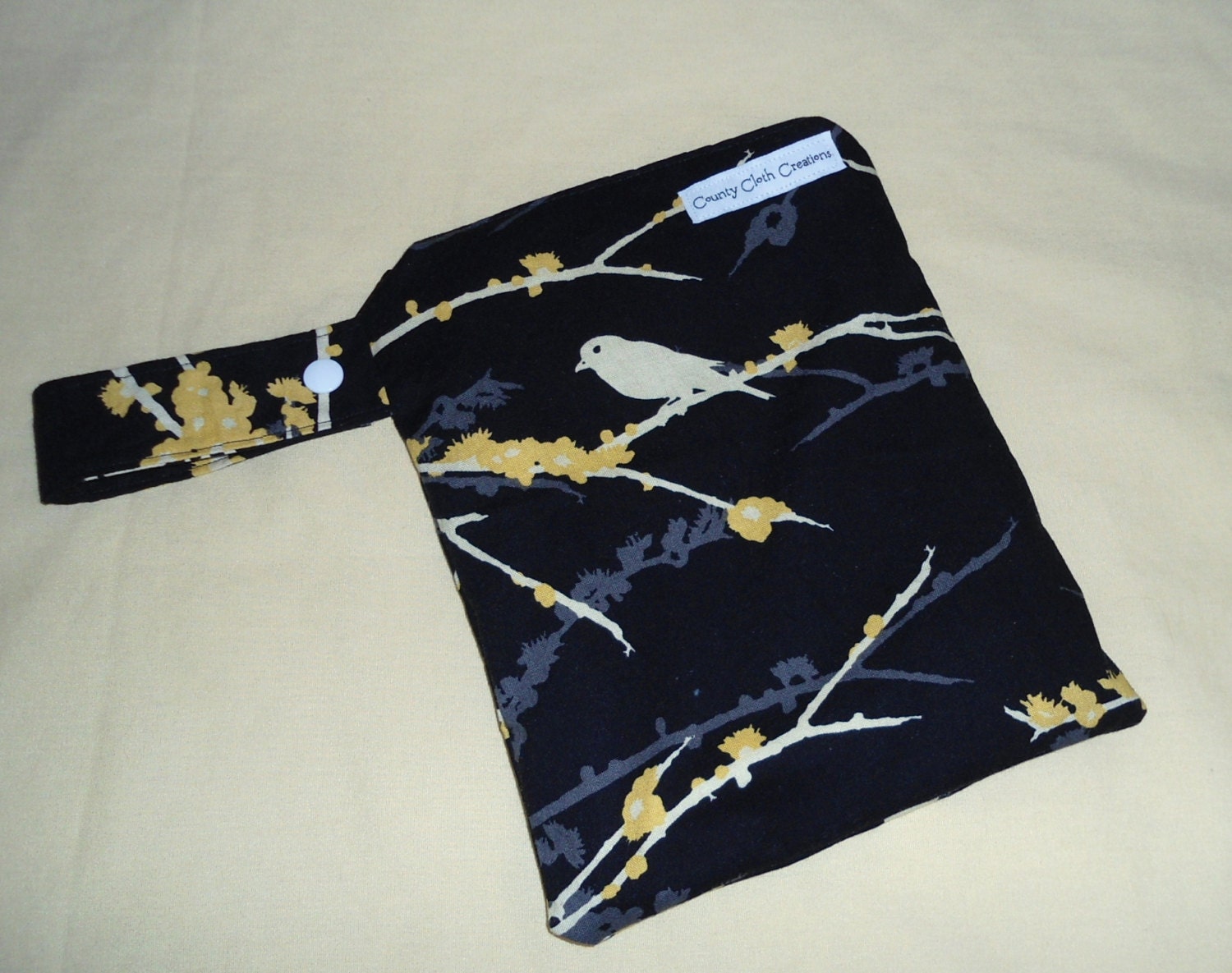 Small Single Pocket Hanging Wet Bag -  - Perfect for Cloth Menstrual Pads, Wipes, Make up Bag