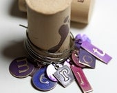 IMJ Merlot Brass and Shell Wine Glass Charms