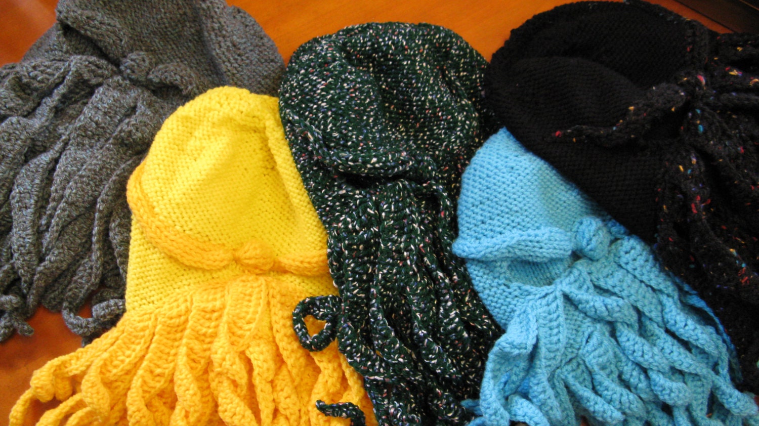 Cthulhu Ski Mask Knit and Crochet - To Order - fun and funky elder god to wear at your next party