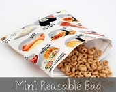 Sushi Menu - Mini Reusable Bag from green by mamamade