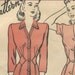1940s 38 bust Girdle detail button front swing dress