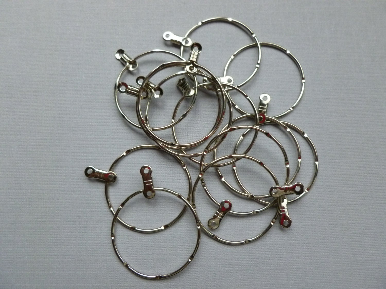 10 FRENCH HOOPS stainless GOOD quality for dangling stones
