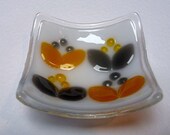 Fused glass trinket dish free shipping UK