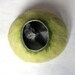 Cat Cave / Bed / House / Vessel - Hand Felted Wool - Light Green Bubble - Crisp Contemporary Design - READY TO SHIP