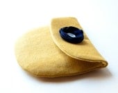 Mustard yellow purple rose Coin purse bridesmaid gift idea clutch fabric wallet clutch bridal wedding pouch by Lolos