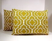 Mustard Yellow Gold Moroccan Trellis decorative lumbar throw pillow cover 12 x16 inches /Accent cushion sham/ slipcover.
