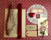 Vintage Valentine-Paper Art Kit Red Cream