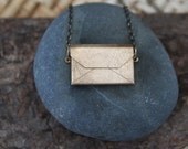 a secret note envelope necklace