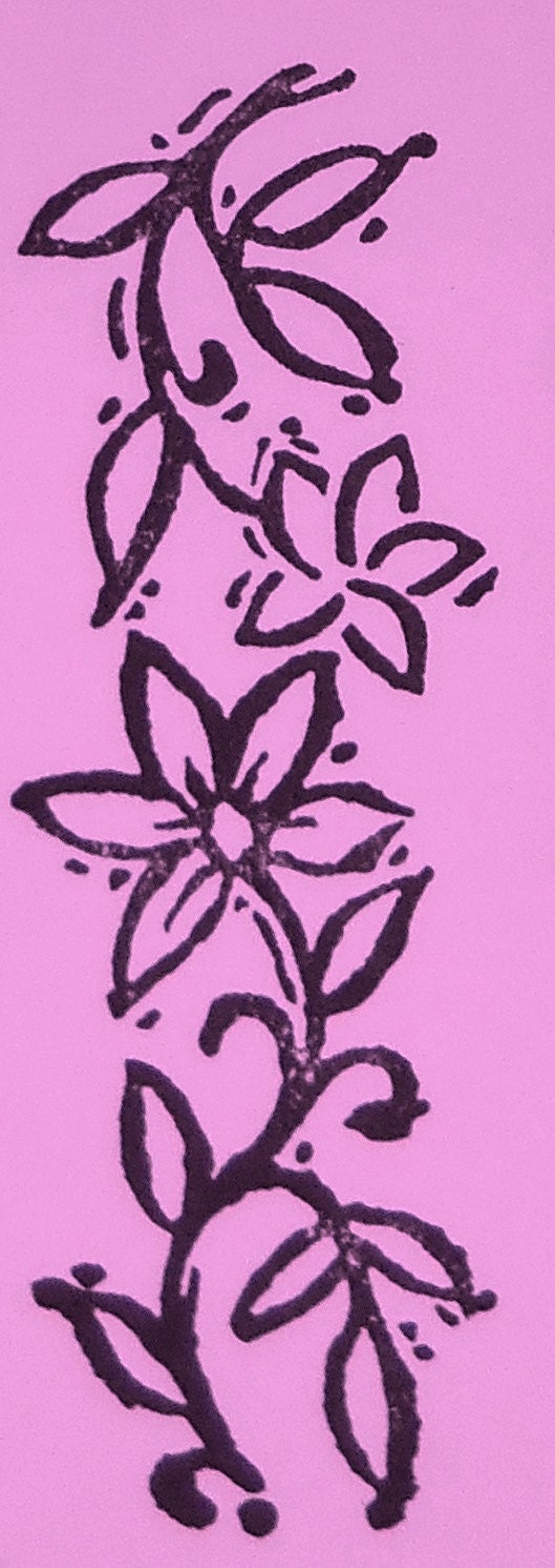 UM Flower Border Rubber stamp
