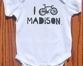 I Bike Madison onesie