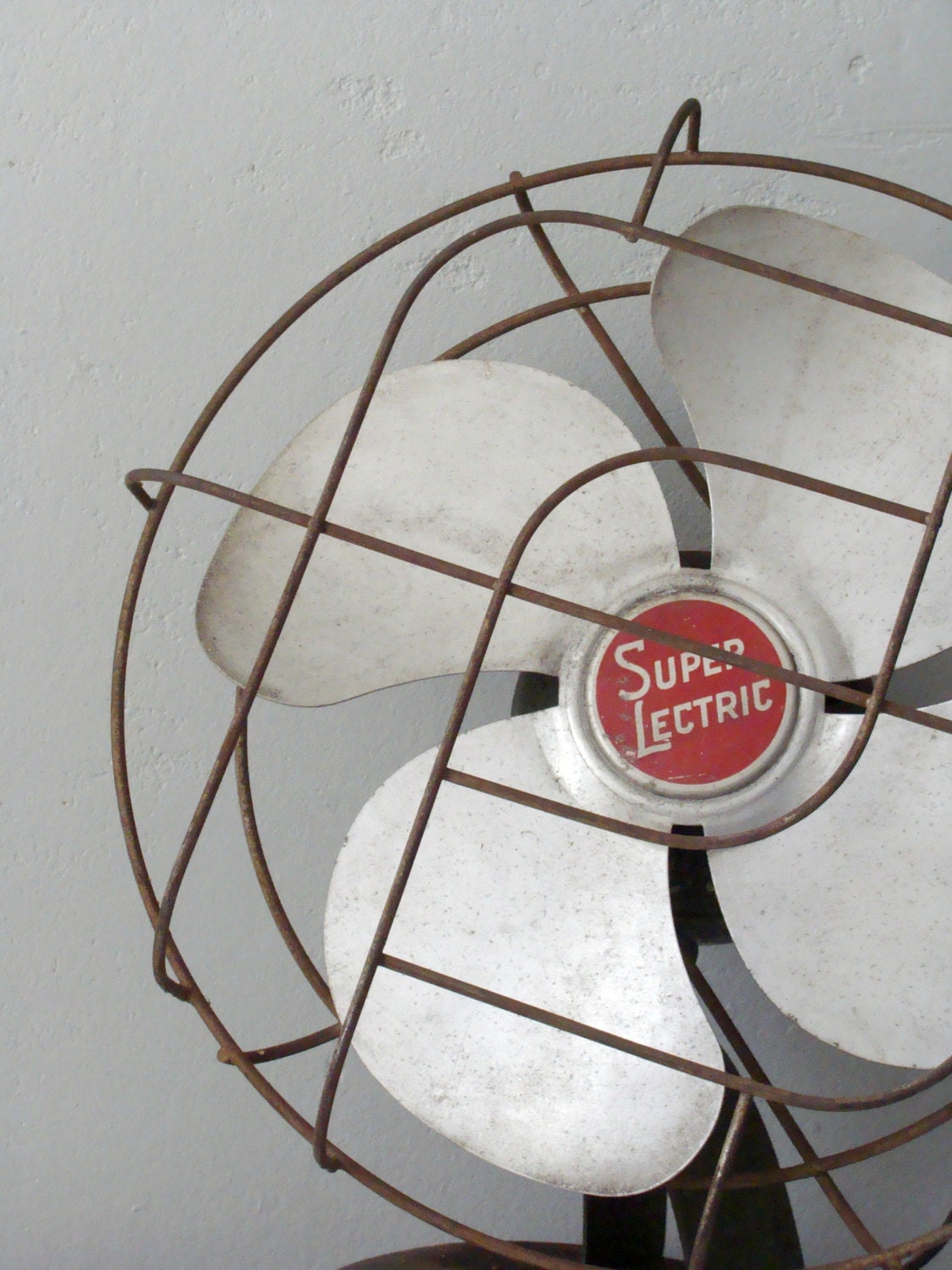 Super Electric Metal Industrial Rustic Rusty Fan
