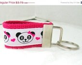 Anniversary Sale Panda Key Fob Mini Key Chain Pink Panda Zipper Pull