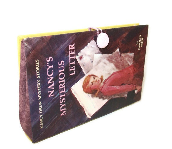 Book Purse Nancy Drew Book Clutch Nancy's Mysterious Letter Book Vintage Handmade Bookpurse
