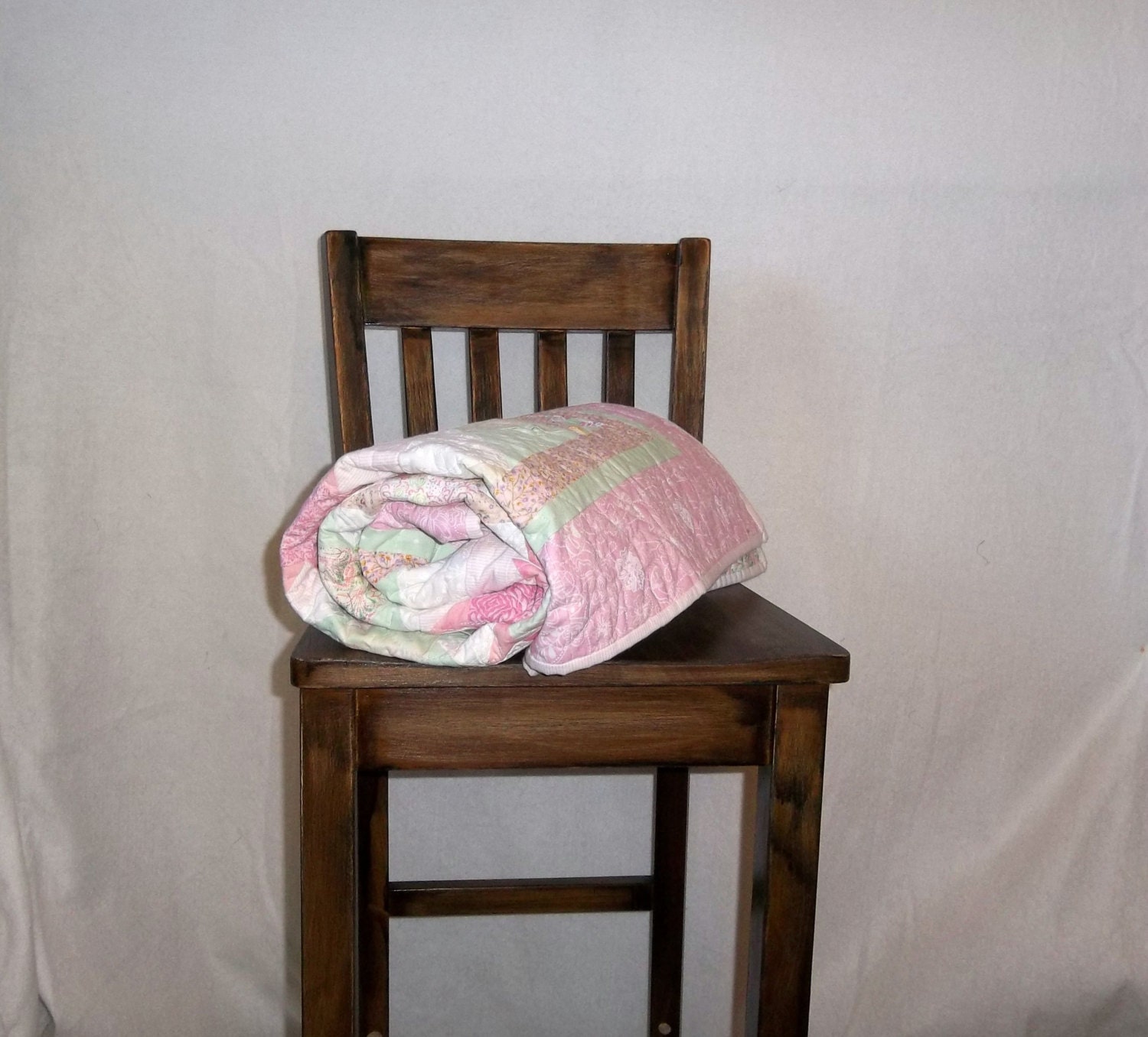Pastel Springtime Medallion Patchwork Quilt