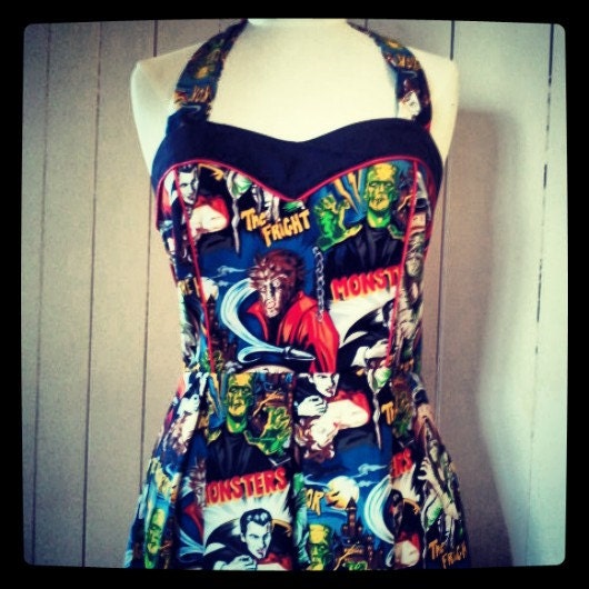 Horror Monster halter dress