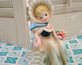 Vintage OH SO Sweet Flower Girl Vase Pin Cushion