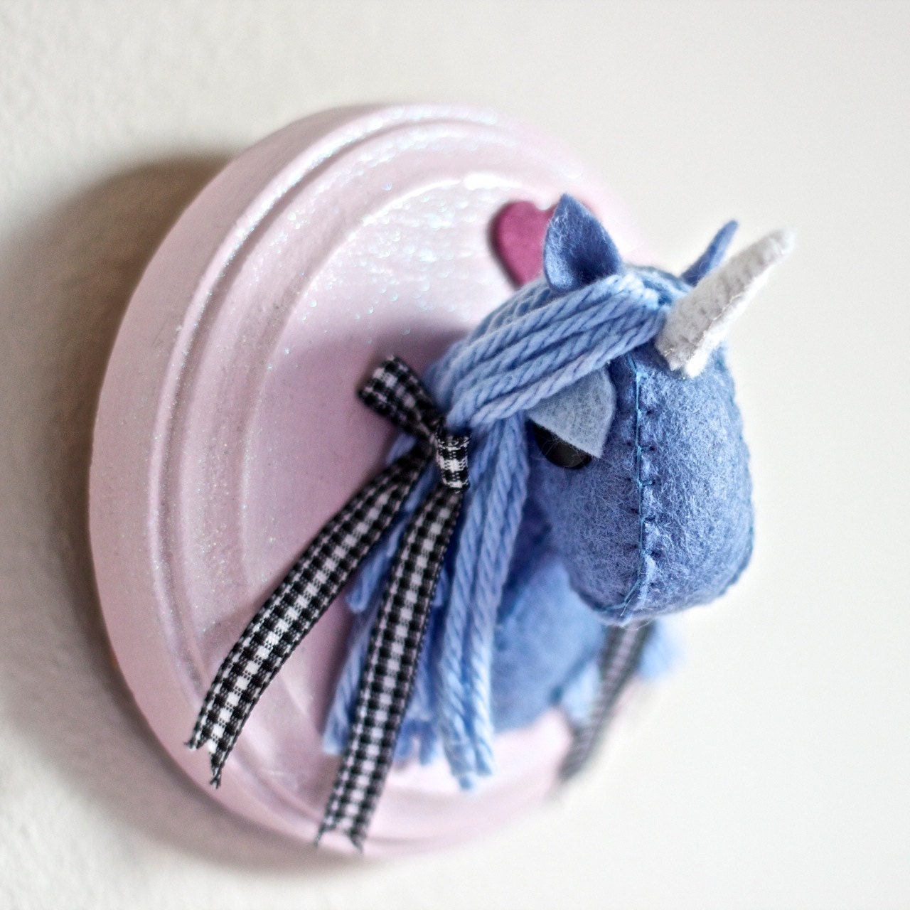 Pink and Purple Taxidermy Unicorn Head