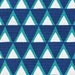 Kokka Japanese Fabric Stamped Ellen Luckett Baker - Triangles - blue