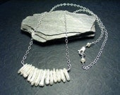 Biwa Pearl Sterling Silver Necklace 18.5 Inches Long