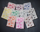 25 polka dot bags - 5 X 7 - candy, treat, or gift - rainbow assorted