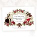 Jane Austen  Pride and Prejudice greeting card, Regency Couple, Wedding, Engagement, Anniversary, Valentine, Red Roses