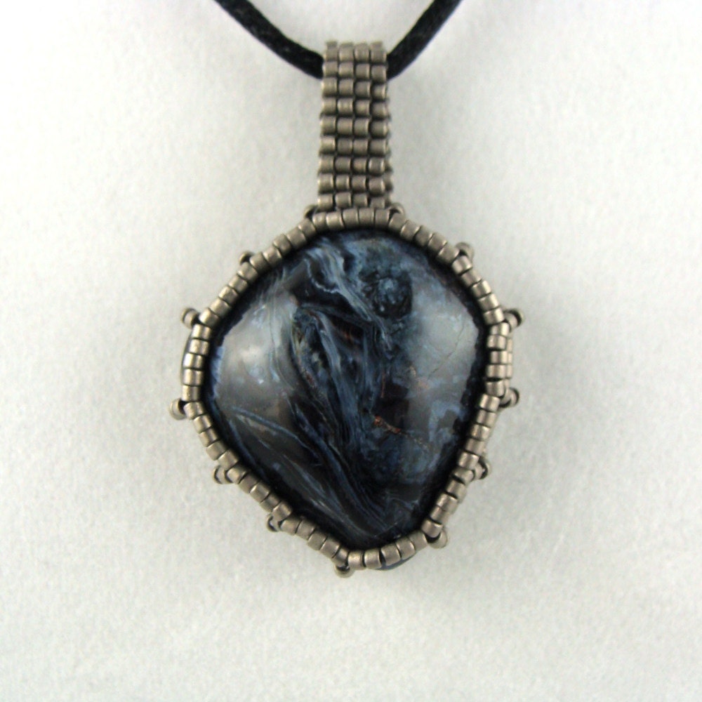 Blue Pietersite in matte grey
