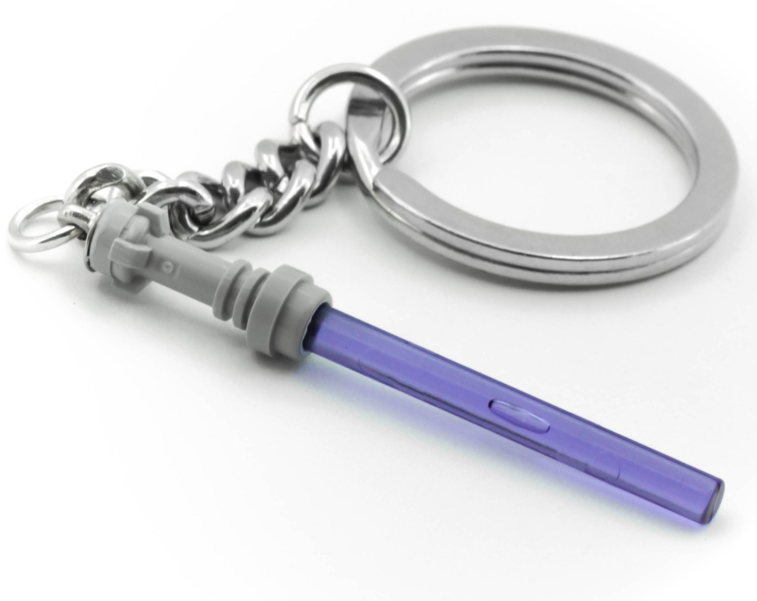 Purple Star Wars Light Saber Keychain :) made with LEGO bricks