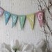 SPRING Glittered Mini Burlap banner Bunting Pennant