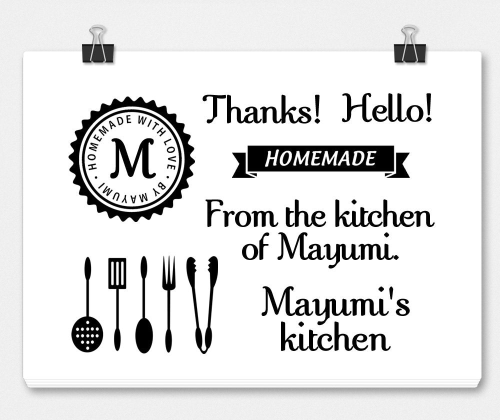 P01 - Personalized custom clear stamps - Homemade