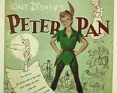 Vintage Sheet Music Peter Pan You Can Fly Walt Disney animated musical film Ukelele chords