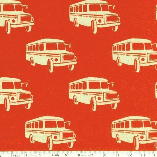 Etsuko Furuya FABRIC - Echino Nico - Bonnet Bus - Orange