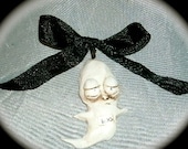 BOO  Ghost  original one of a kind ornie or wall hanging