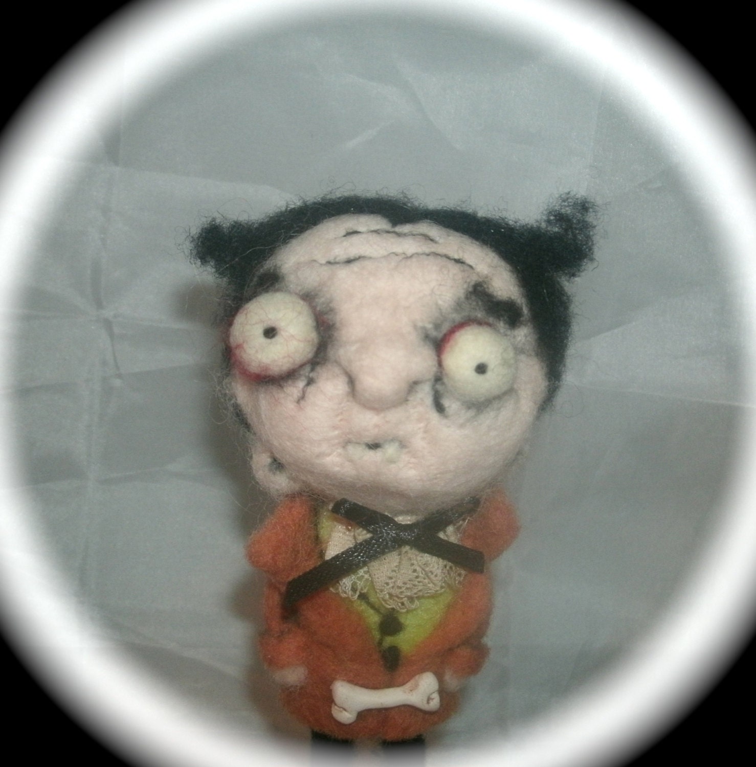 Vern the Vampire   Ooak art doll