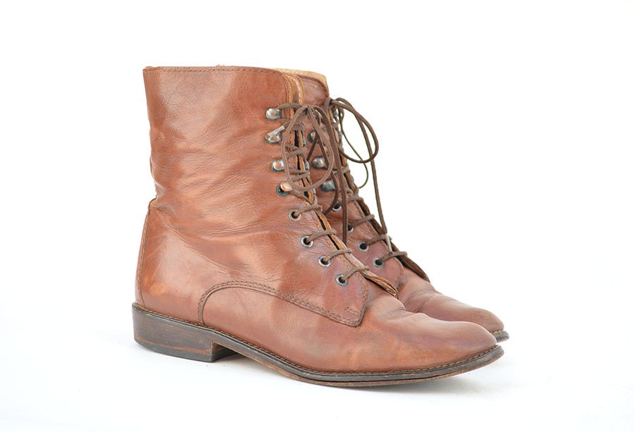 size 6 brown italian leather ankle boots