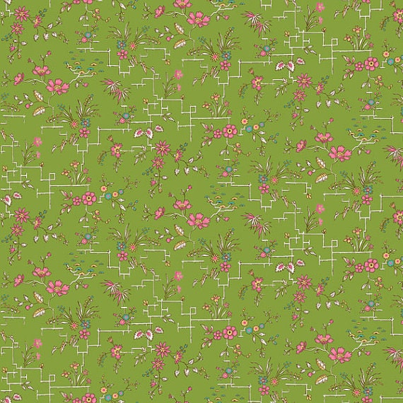 Anna Griffin fabrics, Chinoiserie Green Bamboo Garden