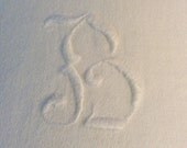 Set of 6 Vintage Monogram "B" Damask Napkins