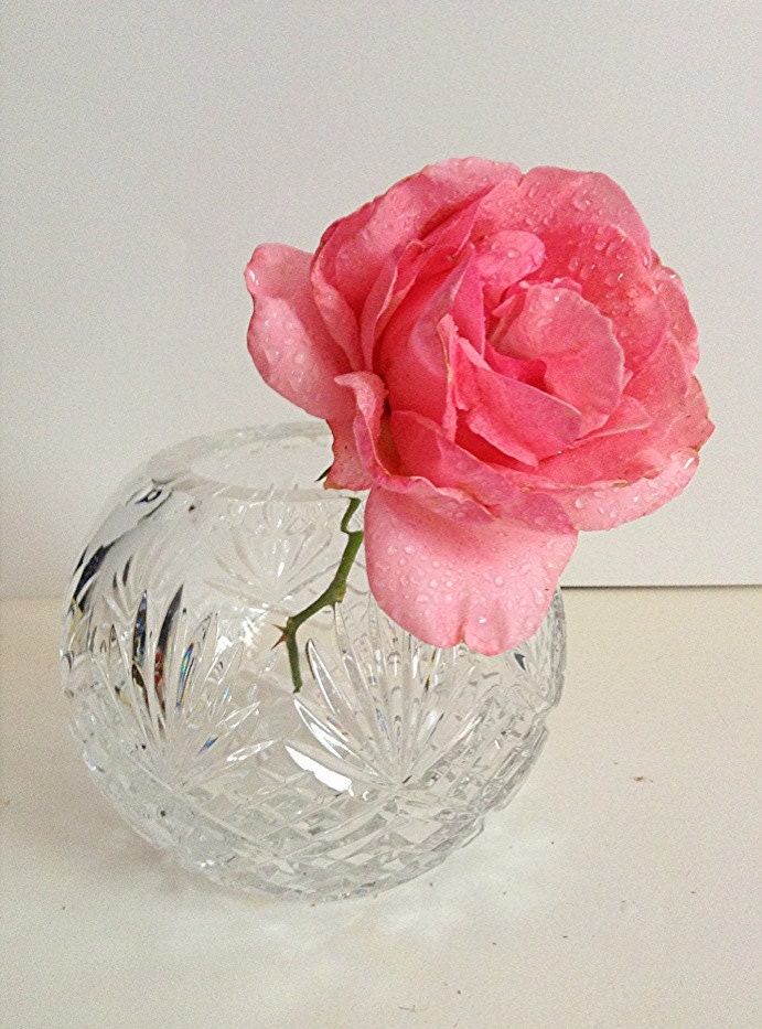 Rose Bowl in the Essex Pattern  by Crystal Clear Ind