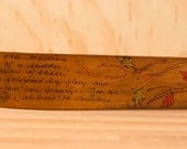 Leather Guitar Strap - Antique Brown - Personalized Smokey Pattern with Tree